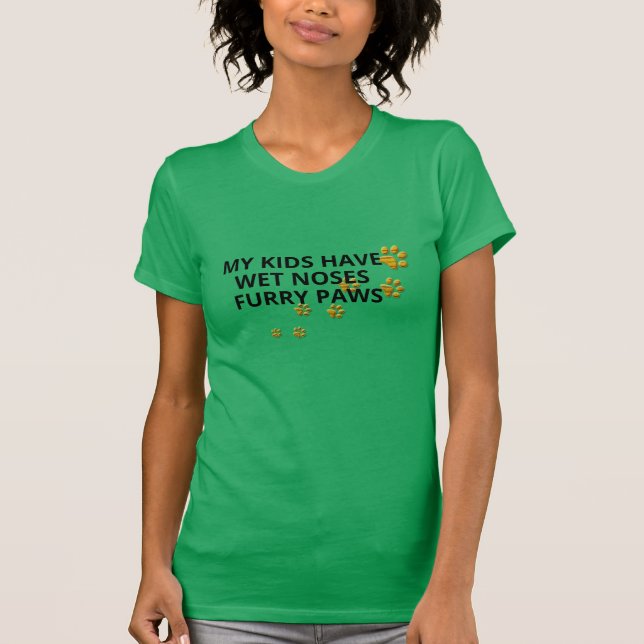 Camiseta nueces mojadas patas de peluche mascota gato mamá  (Anverso)