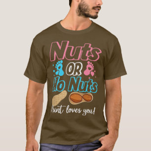 Camiseta Nueces O Ninguna Tía Ama A Su Bebé Revelar Género