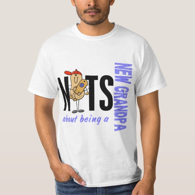Camiseta Nueces sobre ser un nuevo azul del abuelo 1 (Anverso)
