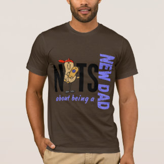 Camiseta Nueces sobre ser un nuevo papá 1 (azul)