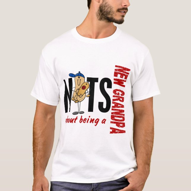 Camiseta Nueces sobre ser un nuevo rojo del abuelo 1 (Anverso)