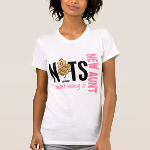 Camiseta Nueces sobre ser una nueva tía 1 rosa