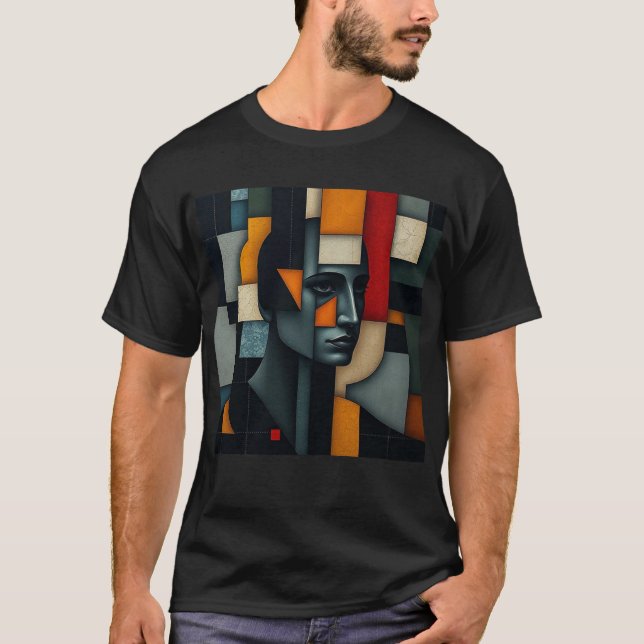 Camiseta NUES Cubist Abstract 3 (Anverso)
