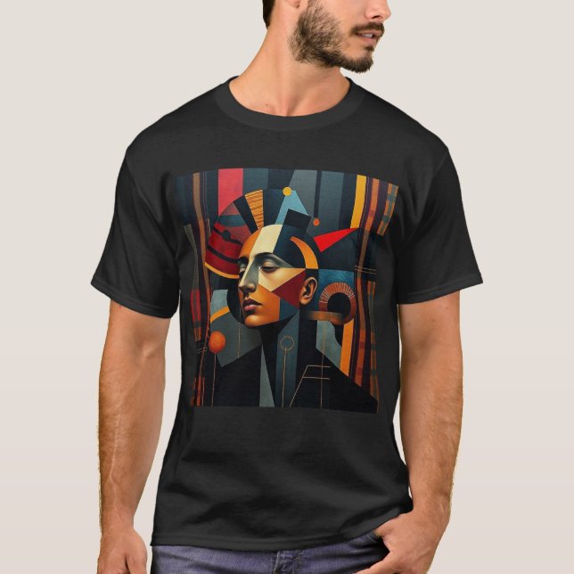 Camiseta NUES Cubist Tartan Abstract 2 (Anverso)