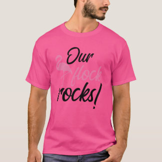 Camiseta Nuestra bandada roca flamenco rosa Nuestra bandada