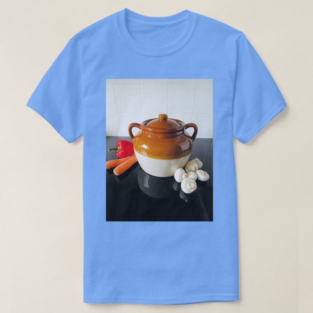 Camiseta Nuestra cacerola de cocción (Diseño del anverso)