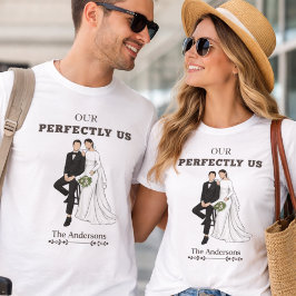 Camiseta Nuestra Pareja Perfecta - Novia y Novio Modernos q