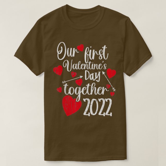 Camiseta Nuestra Primera Día de San Valentín Juntos 2022 Co (Diseño del anverso)