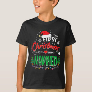 Camiseta Nuestra primera Navidad casados recién casados Sr