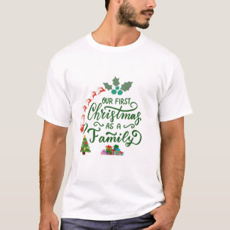 Camiseta Nuestra primera Navidad como familia