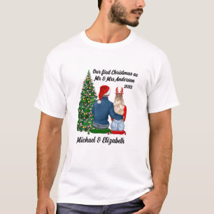 Camiseta Nuestra primera Navidad como pareja casada
