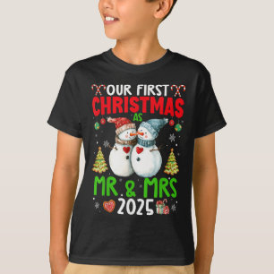 Camiseta Nuestra Primera Navidad Como Sr. &amp; Sra. 2025 M
