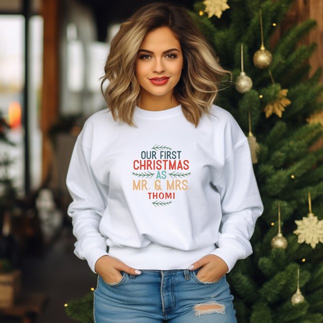 Camiseta nuestra primera Navidad como Sr. y Sra. (Subido por el creador)