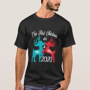 Camiseta Nuestra Primera Navidad Como Sr. Y Sra. 2020 Coinc
