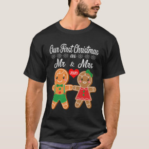 Camiseta Nuestra Primera Navidad Como Sr. Y Sra. 2020 Ginge