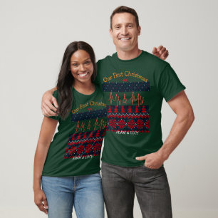 Camiseta Nuestra primera Navidad Sr. y Sra. /Pareja recién