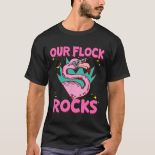 Camiseta Nuestra rebaño Roca Flamingo Vacaciones familiares