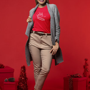 Camiseta NUESTRA REY SAVIOR Navidades rojas de mujeres cris