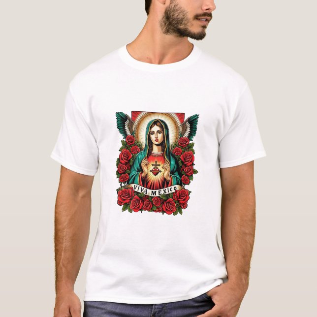 Camiseta Nuestra Señora de Guadalupe Madre María Viva Méxic (Anverso)
