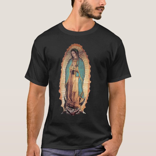 Camiseta Nuestra Señora de Guadalupe Santa Virgen María (Anverso)