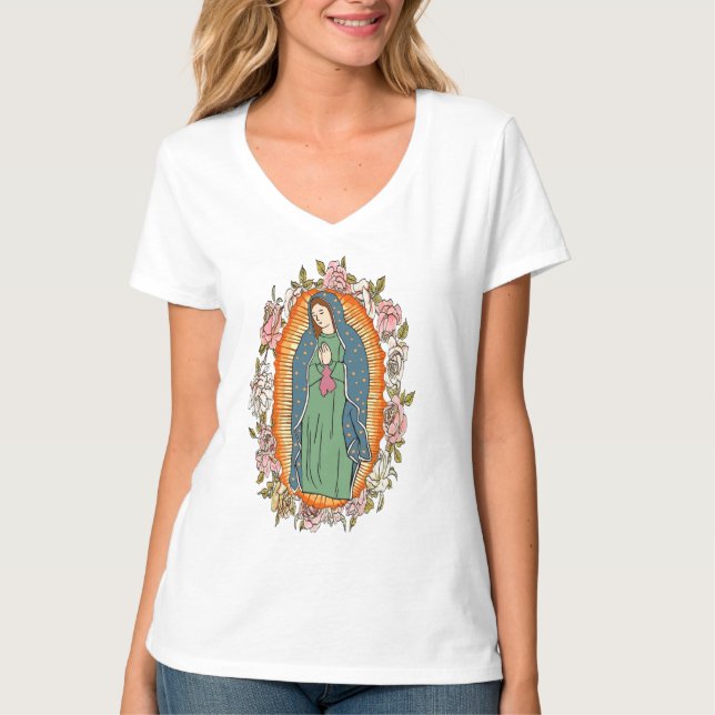 Camiseta Nuestra señora de Guadalupe, VIRGEN DE GUADALUPE (Anverso)