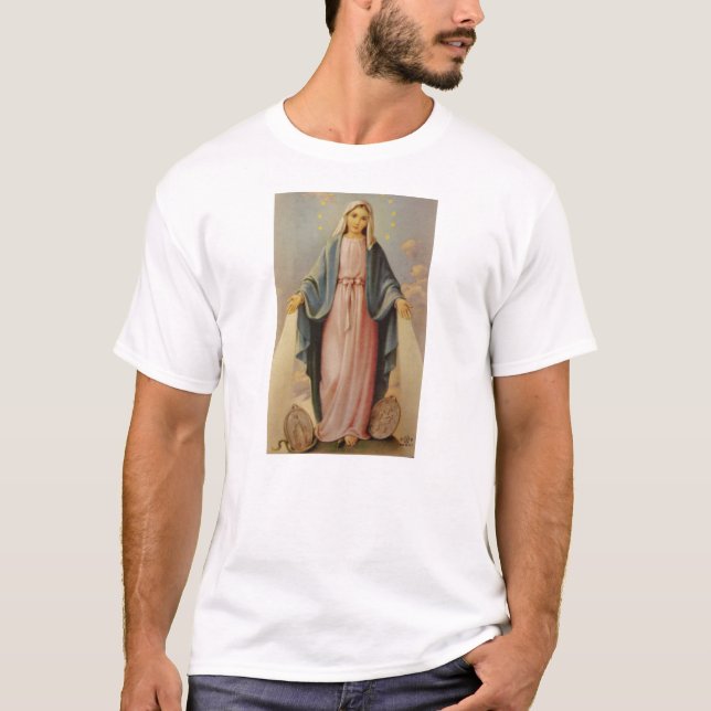 Camiseta Nuestra señora de la madre bendecida rosario Maria (Anverso)