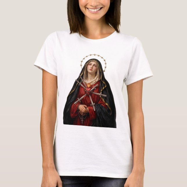 Camiseta Nuestra Señora de los Dolores Devoción Mariana Cat (Anverso)