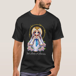 Camiseta Nuestra Señora de Lourdes Rezar María Mujeres Lind