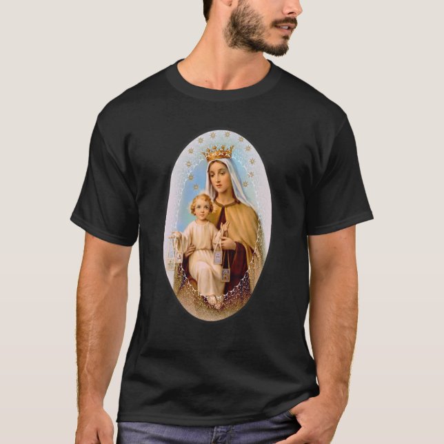 Camiseta Nuestra Señora Del Monte Carmel Escapular Santa Te (Anverso)