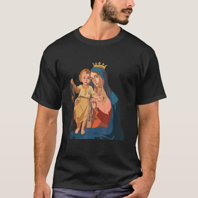 Camiseta Nuestra Señora Del Monte Carmel Escapular Santa Te (Anverso)