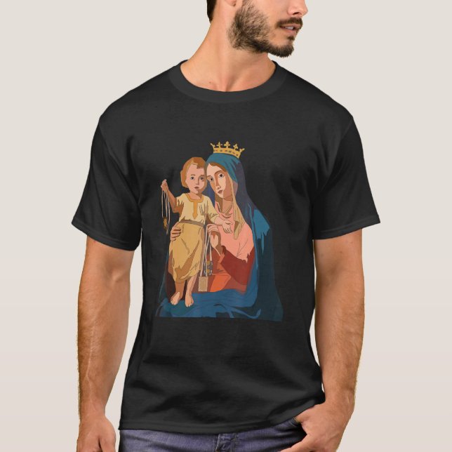 Camiseta Nuestra Señora Del Monte Carmel Escapular Santa Te (Anverso)