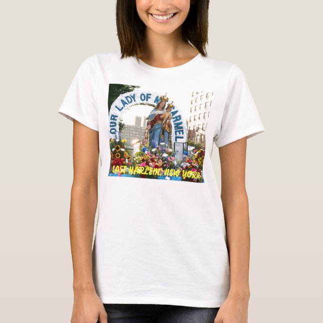 Camiseta Nuestra señora del monte Carmelo, HARLEM DEL ESTE, (Anverso)