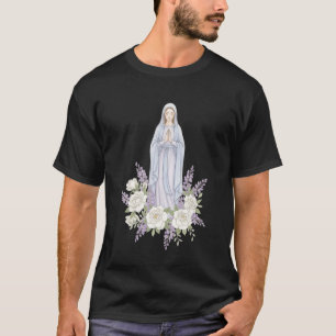 Camiseta Nuestra Señora Flor Blanca Oración Católica