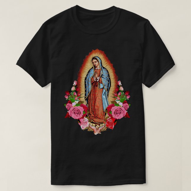 Camiseta Nuestra Señora Virgen De Guadalupe Virgen María Gr (Diseño del anverso)