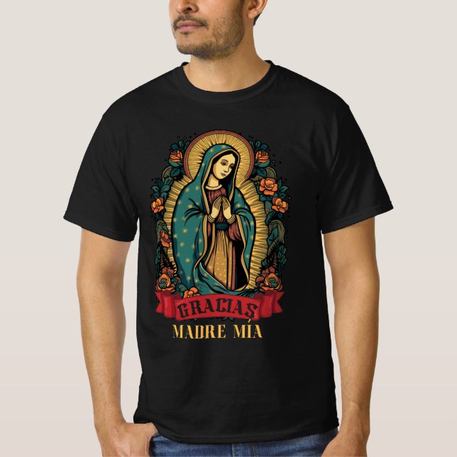 Camiseta Nuestra Señora Virgen De Guadalupe Virgen María Gr (Anverso)