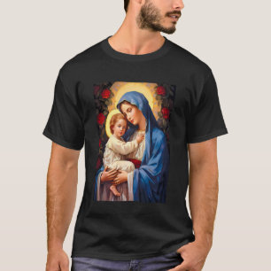 Camiseta Nuestra Señora Virgen María con Jesús Bebé Sacrame
