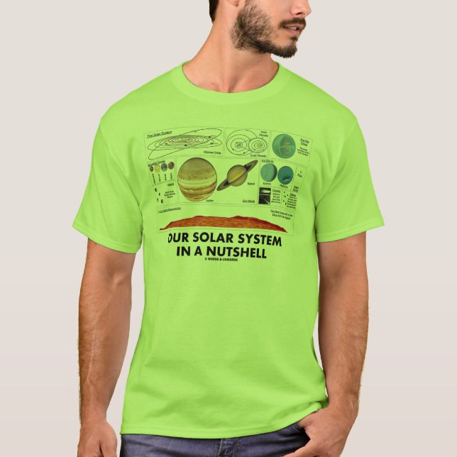 Camiseta Nuestra Sistema Solar en pocas palabras (Anverso)
