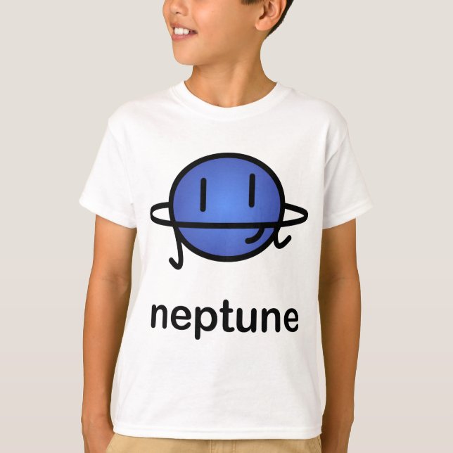 Camiseta Nuestra Sistema Solar gorda grande - Neptuno (Anverso)