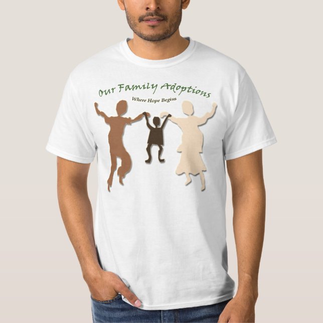 Camiseta Nuestras adopciones de la familia (Anverso)