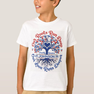 Camiseta Nuestras Raíces Corren Profundo Diseño de Reunión 