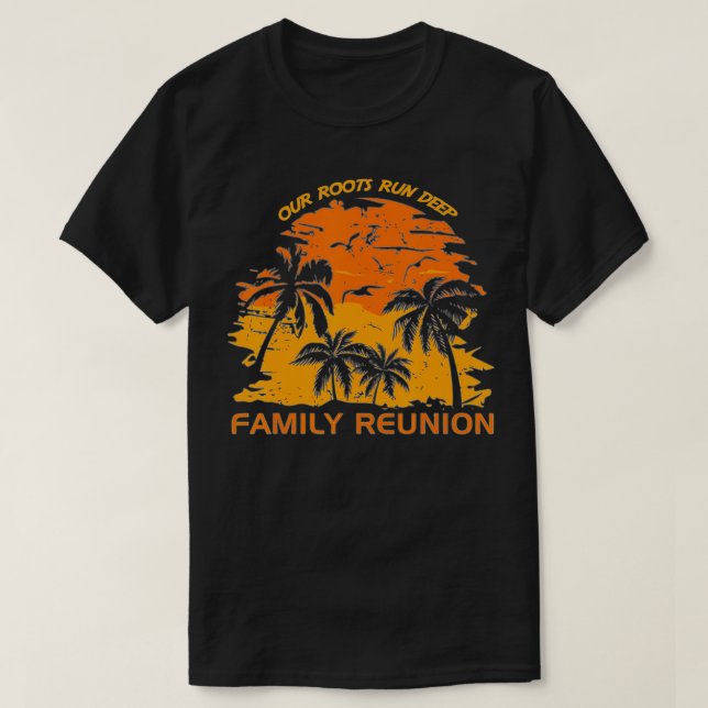 Camiseta Nuestras raíces corren un verano de Reunión Famili (Diseño del anverso)