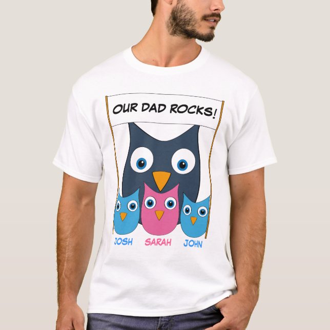 Camiseta "Nuestras rocas del papá!" - El día de padre (Anverso)