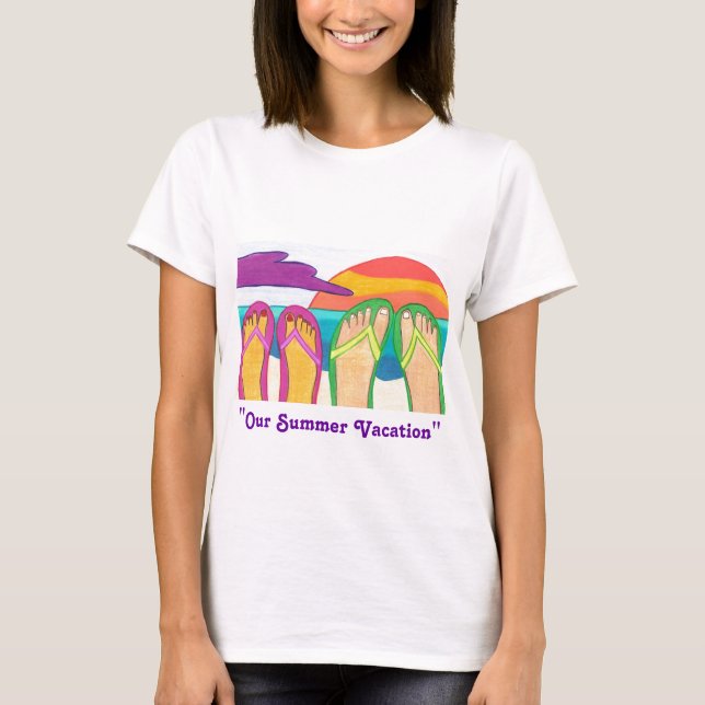 Camiseta Nuestras vacaciones de verano (Anverso)