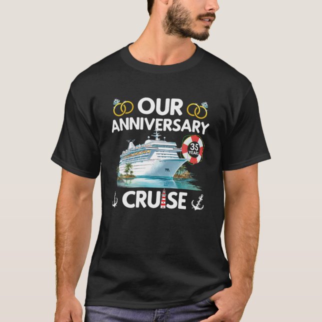 Camiseta Nuestro aniversario 35 Cruise Trip Husband Wife Cr (Anverso)