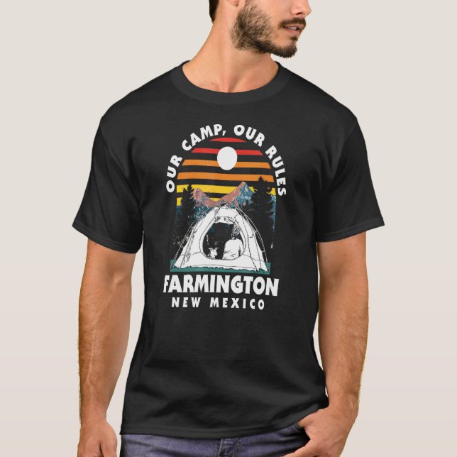 Camiseta Nuestro campamento Nuestras reglas Farmington Camp (Anverso)