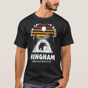 Camiseta Nuestro campamento nuestras reglas Hingham Camping