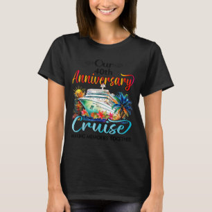 Camiseta Nuestro crucero de aniversario número 40 pareja es