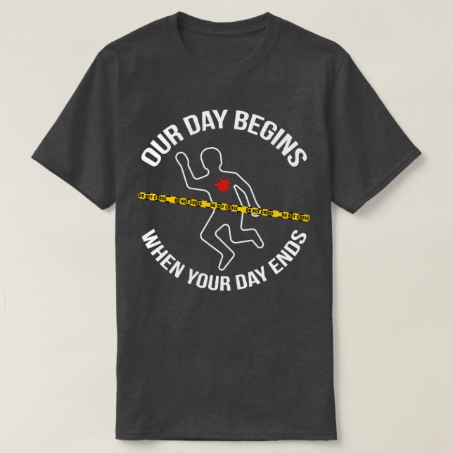 Camiseta Nuestro día comienza cuando tu día termina la esce (Diseño del anverso)