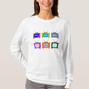 Camiseta Nuestro diseño retro de la televisión TV del dí