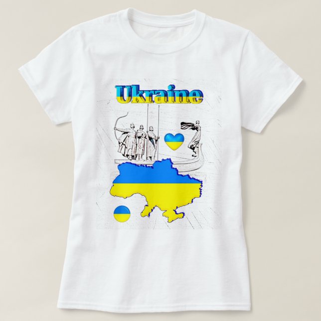 Camiseta NUESTRO HOGAR - colección de diseño UCRANIA (Diseño del anverso)